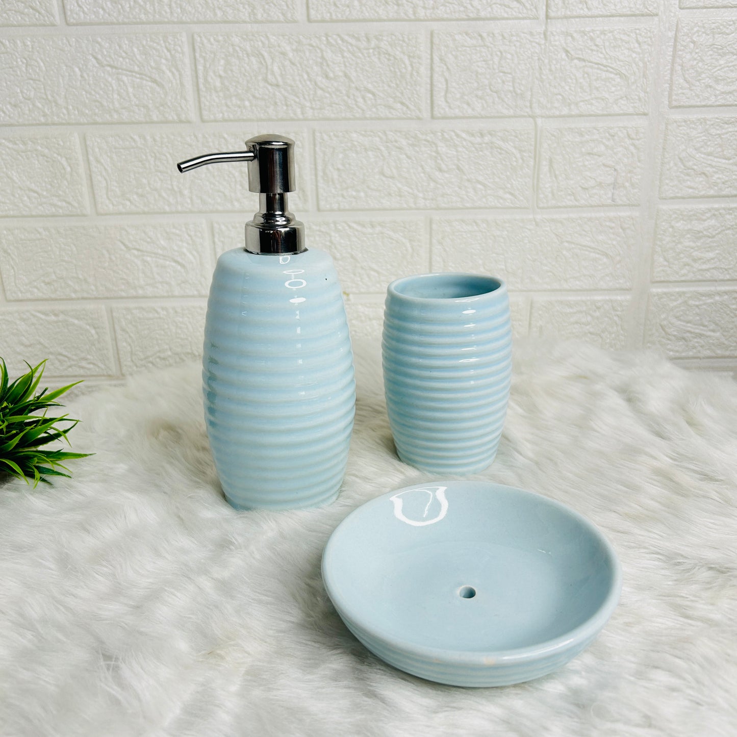 Sky Blue Bathroom Set