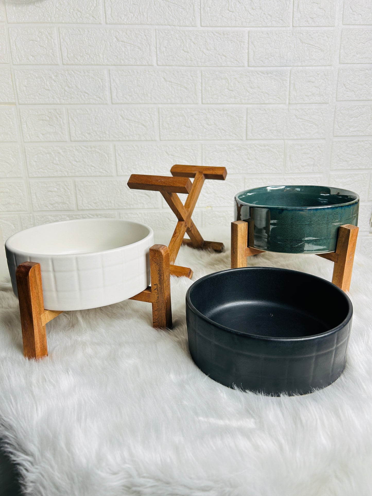 Serving Bowl with Stand Combo Set (Pack of 3)