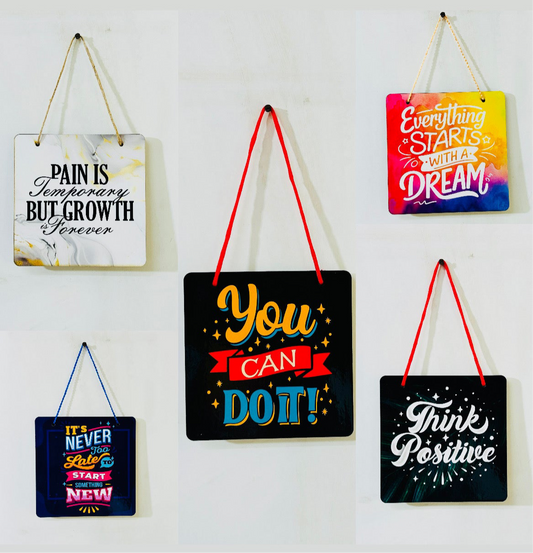 Motivational Hanging Quotes (Set of 5)