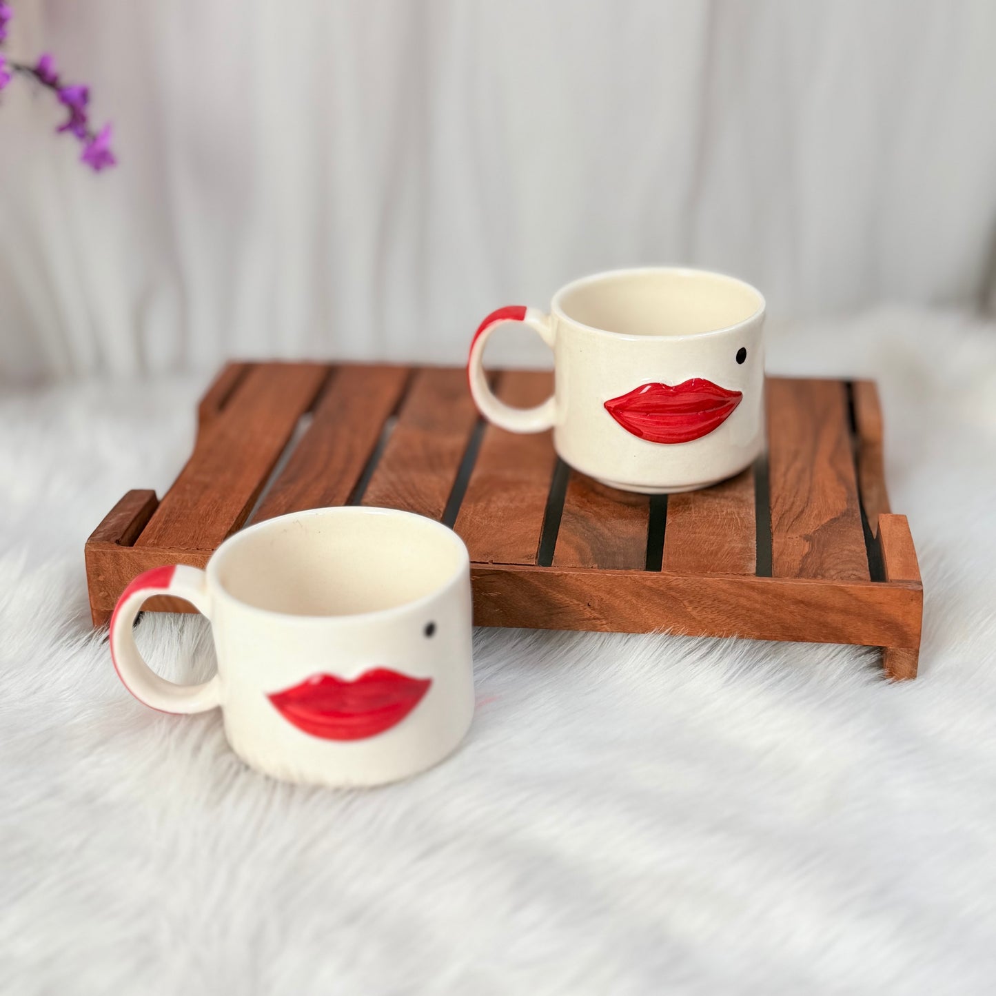 Ruby Lips Handcrafted Ceramic Mug