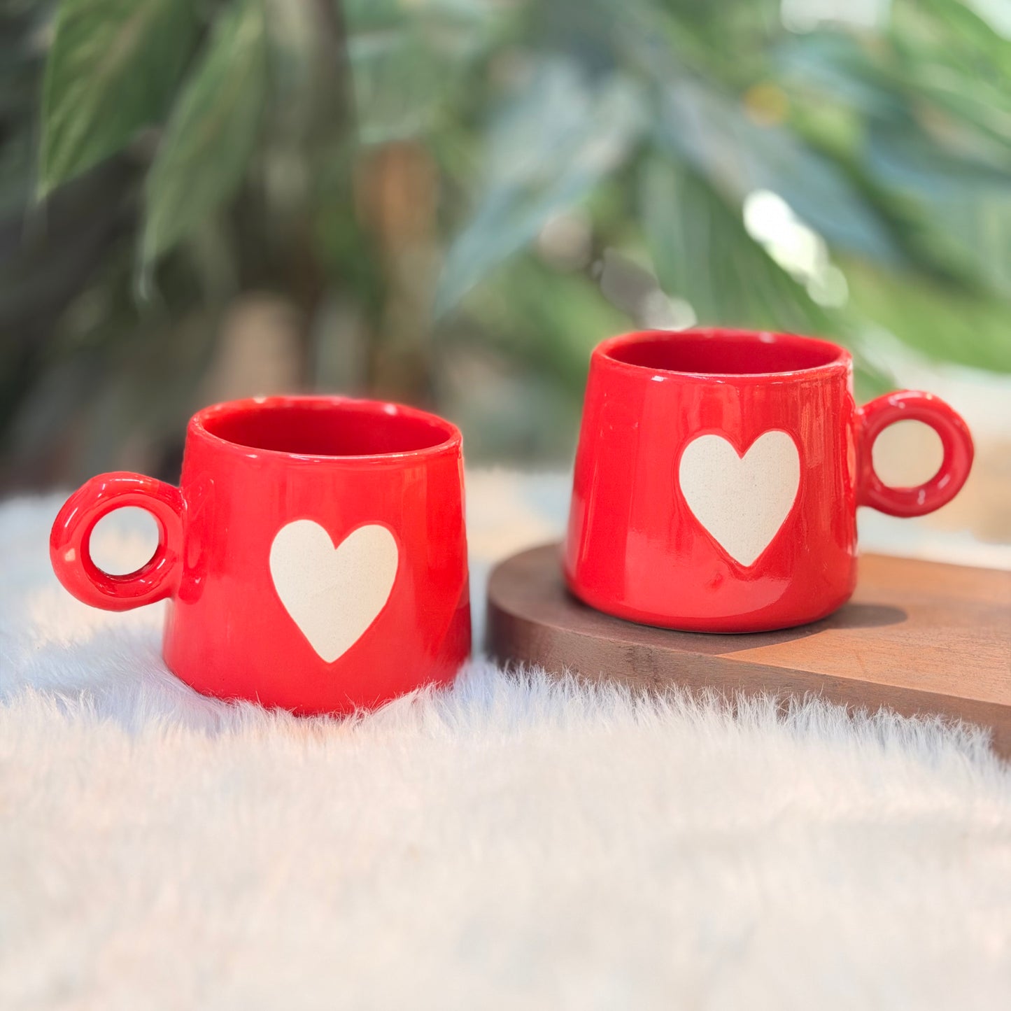 Red Heart Ceramic Coffee Mug