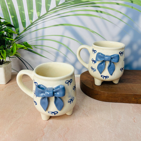 Blue Bow Leg Mug