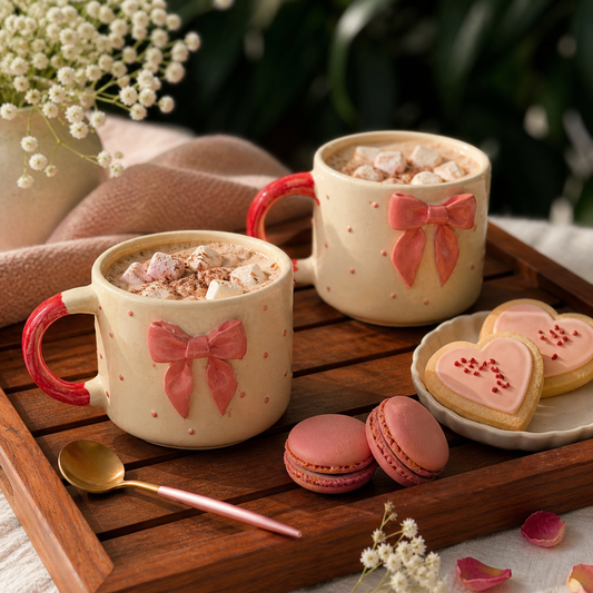 Pink Bow Design Coffee Mug