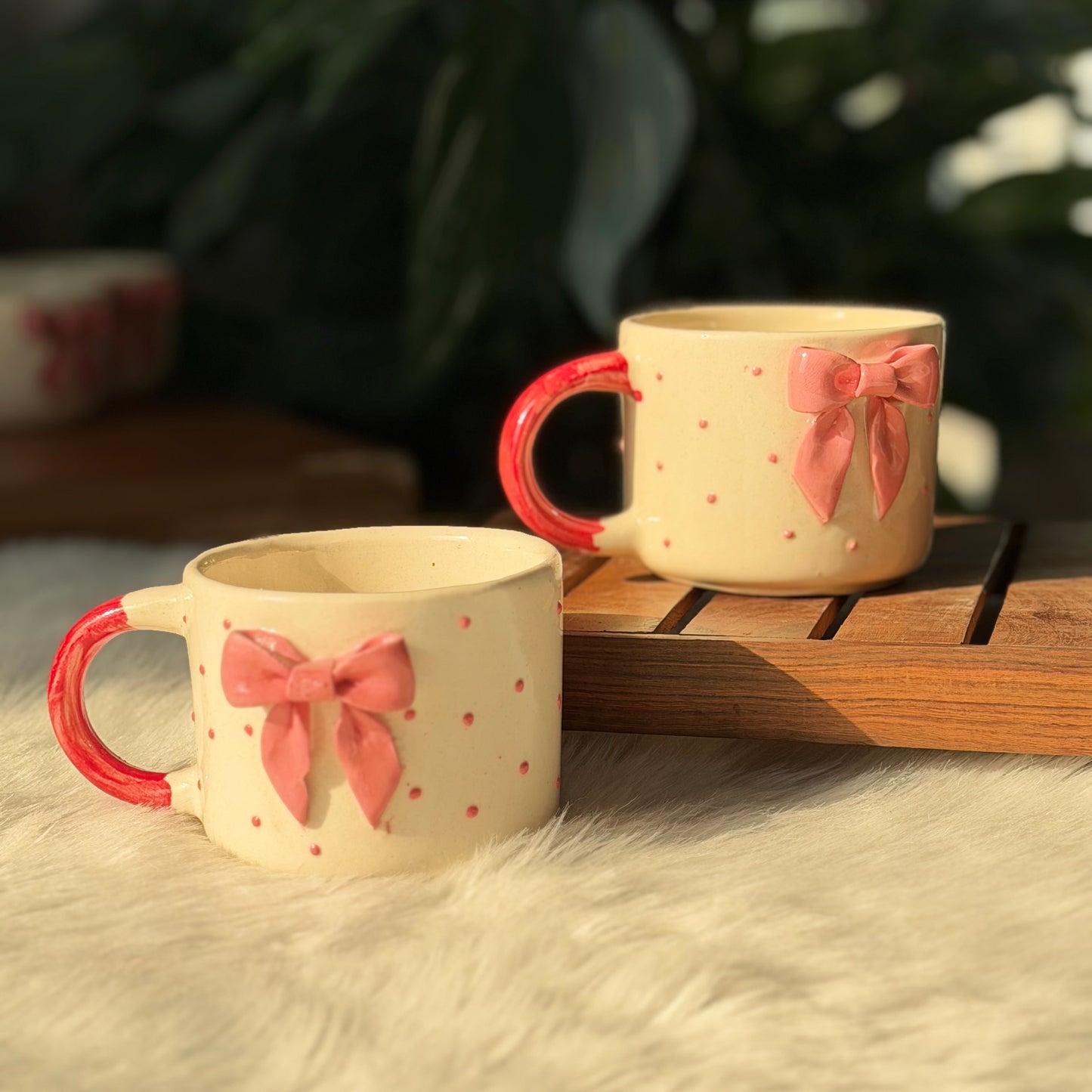 Pink Bow Design Coffee Mug
