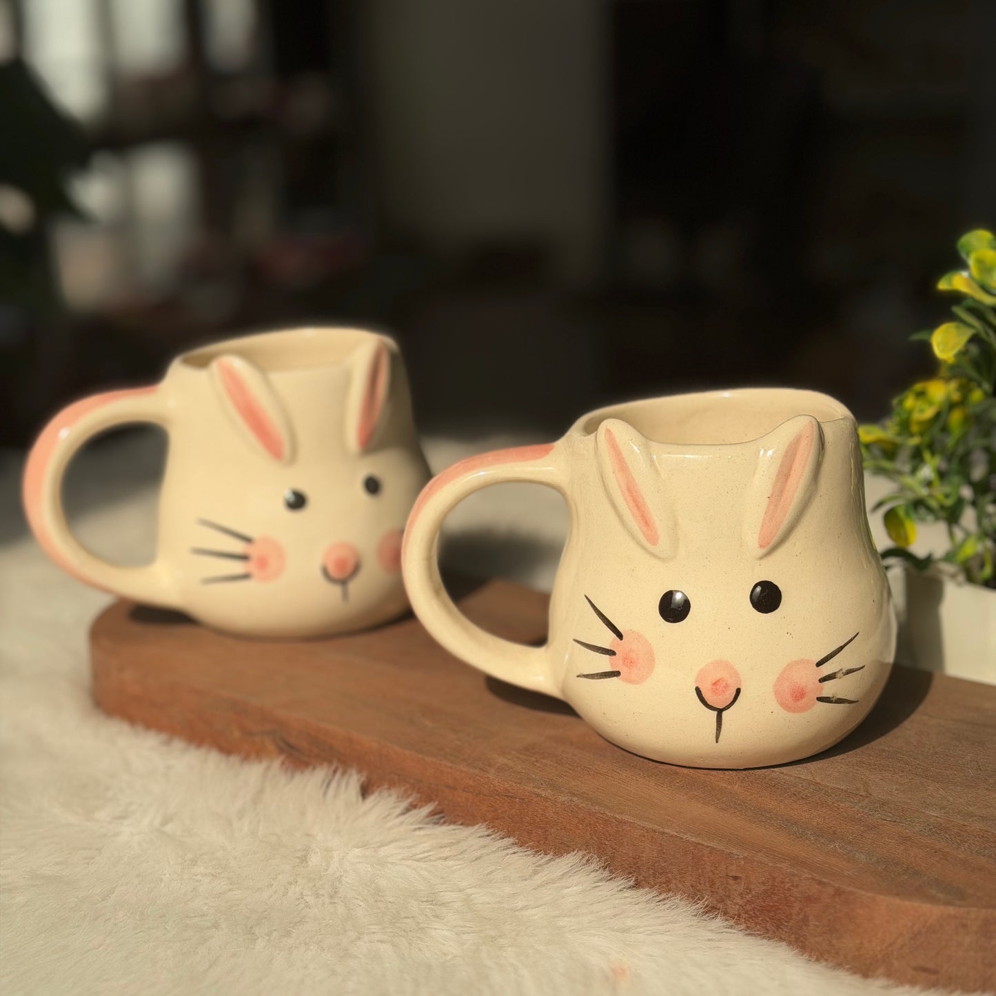Handcrafted Bunny Bliss Ceramic Mug