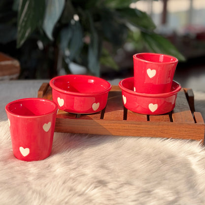 Red Heart Filter Coffee Set