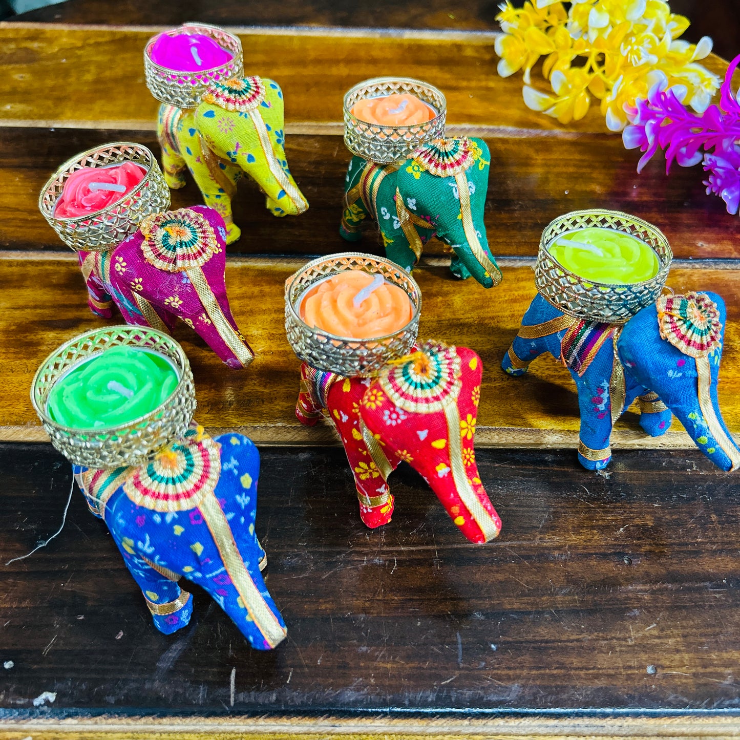 Elephant Tea Light Holders (Set of 6)