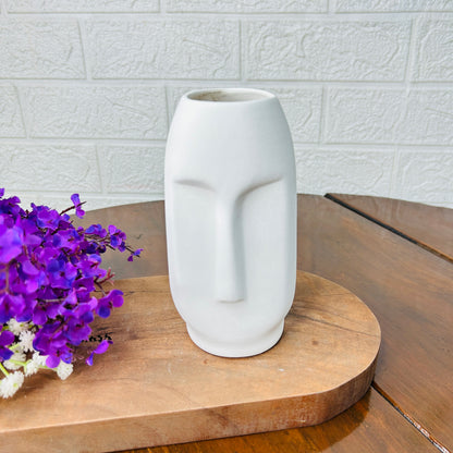 Monochrome Tribal Face Ceramic Vase Set