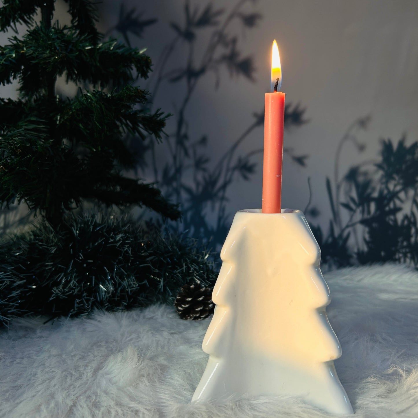 Xmas White Candle Stand