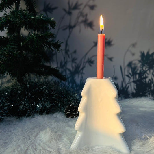 Xmas White Candle Stand