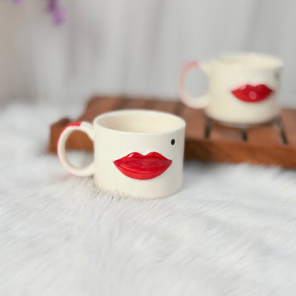 Ruby Lips Handcrafted Ceramic Mug