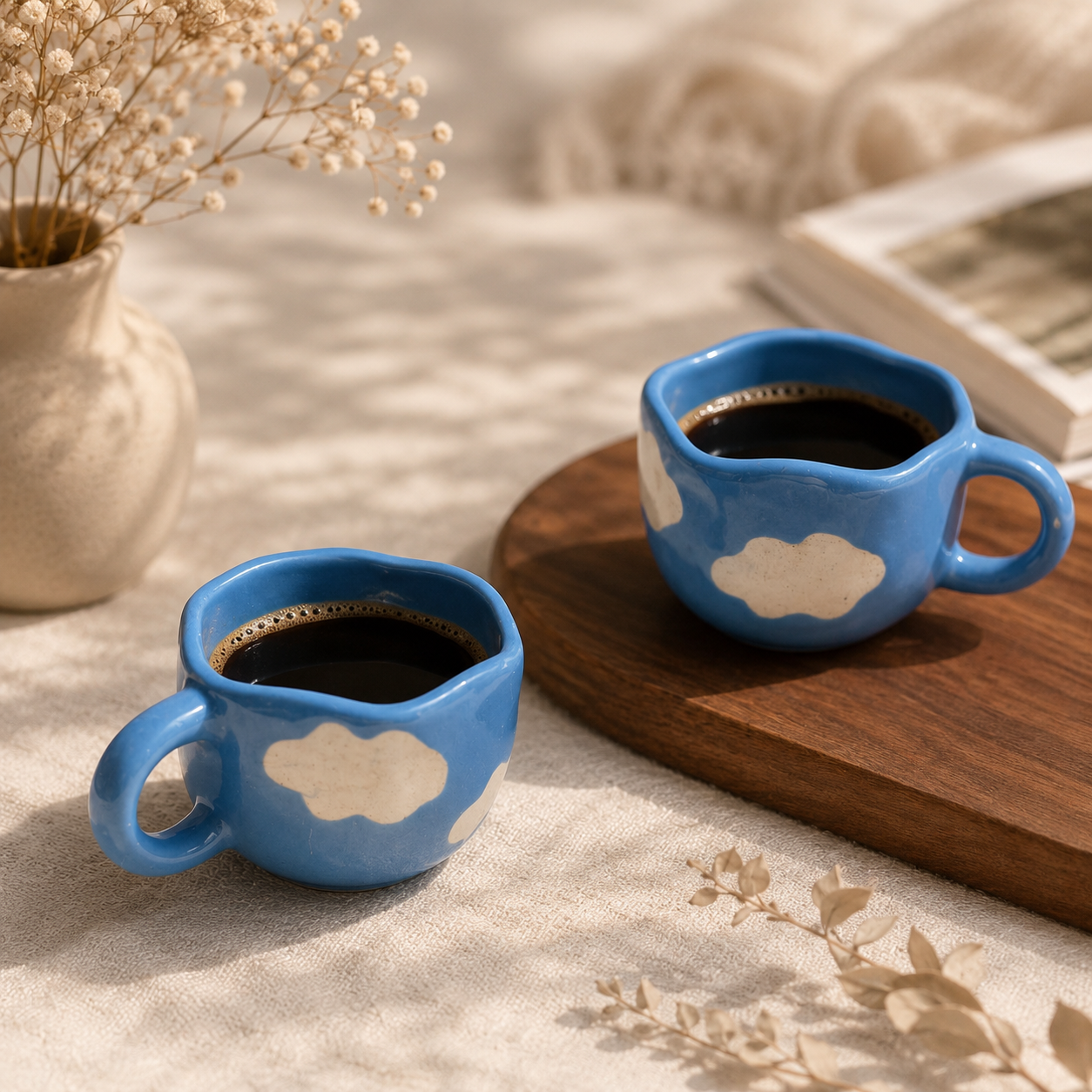 Blue Cloud Ceramic Coffee Mug