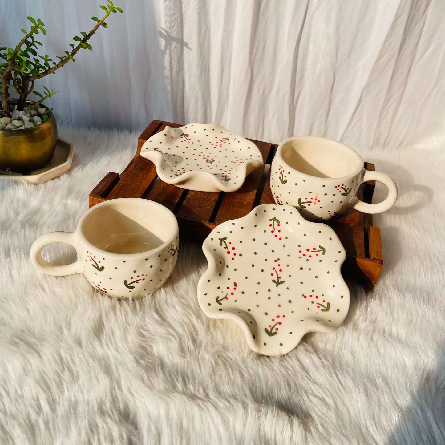 Leaf Xmas Cup Saucer