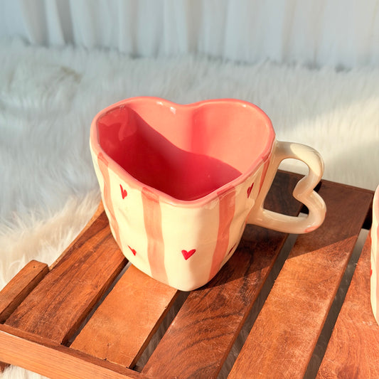 Sweetheart Ceramic Mug – Heart Handle Edition