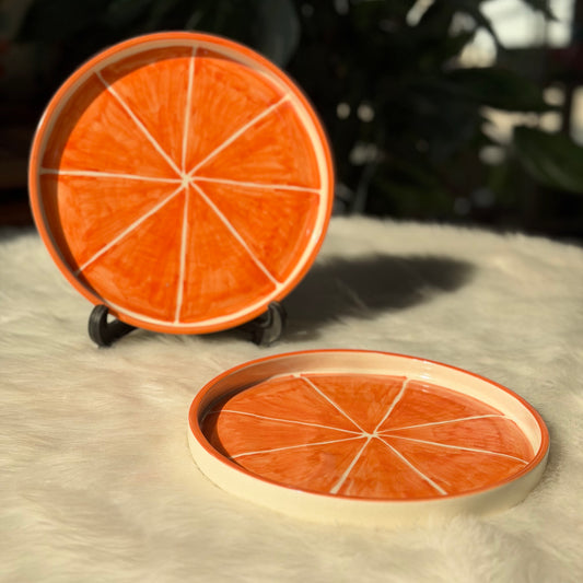 Orange Platter Plate