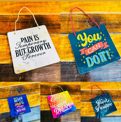 Motivational Hanging Quotes (Set of 5)