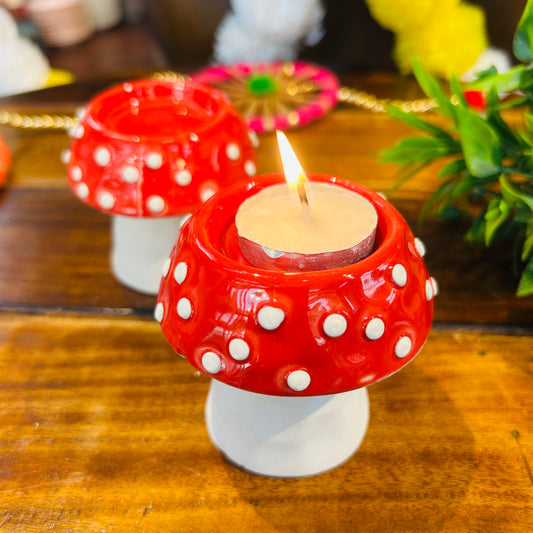 Mashroom T-Light Holder ( pack of 1 )