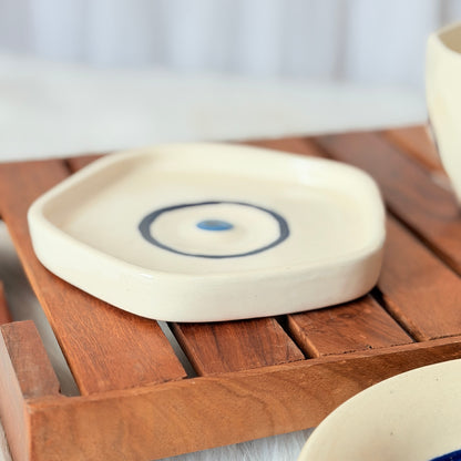 Nazar Eye Handcrafted Ceramic Breakfast Set (3-Piece)