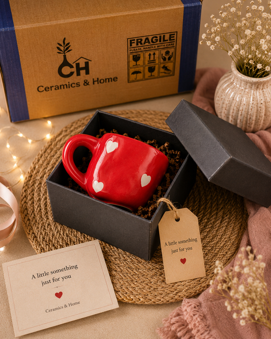 Ruby Heart Handmade Ceramic Mug – Gift Edition