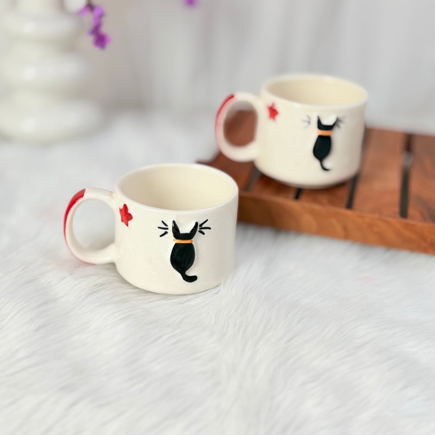 Midnight Cat Handcrafted Ceramic Mug