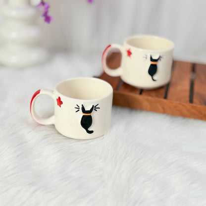 Midnight Cat Handcrafted Ceramic Mug