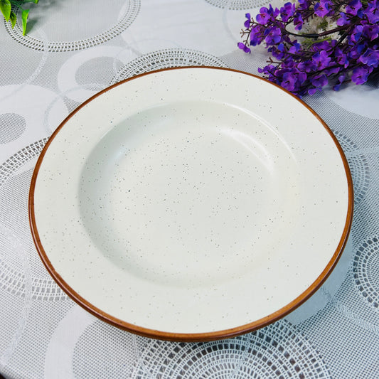 Marble Elegance 9-Inch Pasta Plate – Premium Ceramic Dinnerware