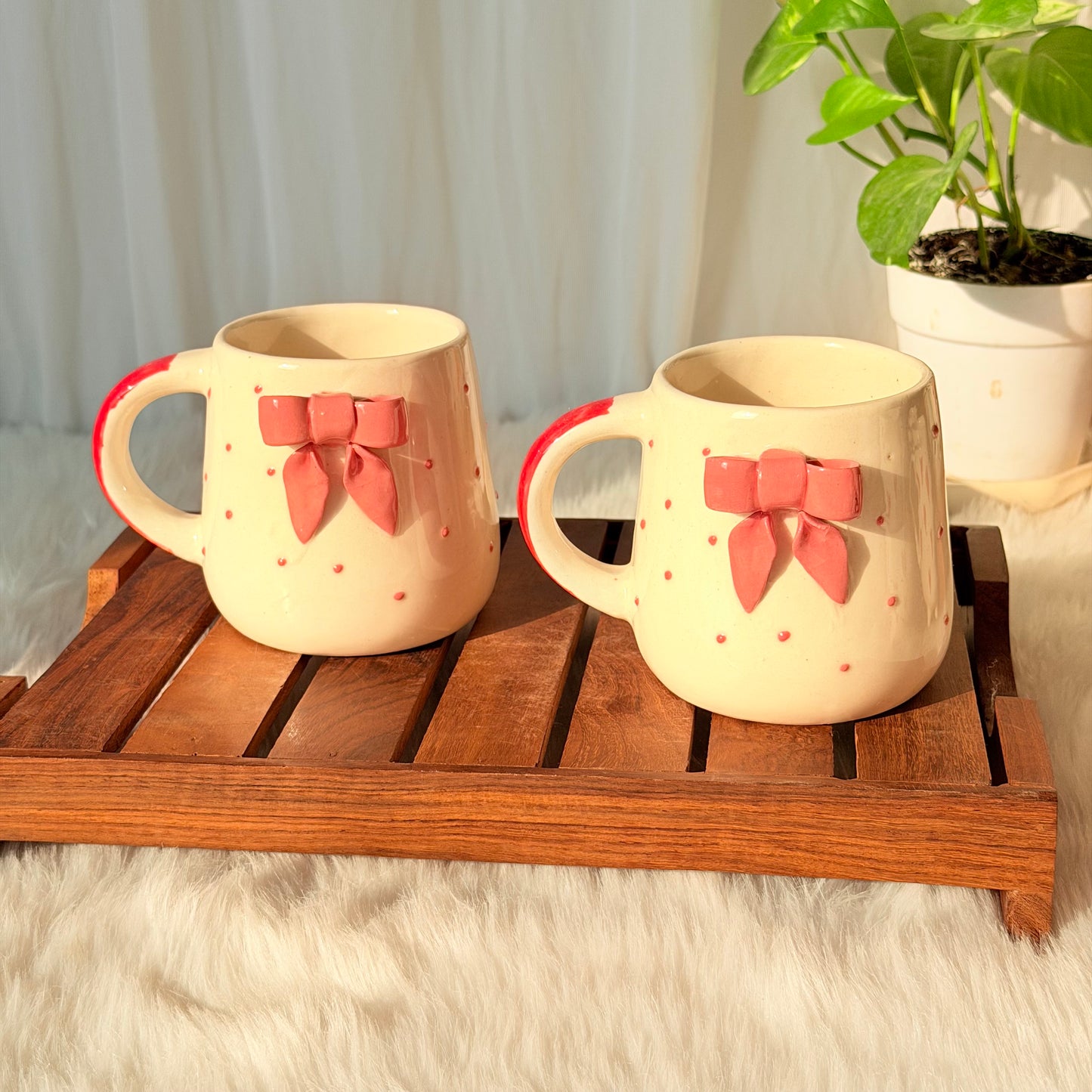 Blush Bow Ceramic Mug