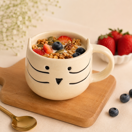Cute Cat Face  Ceramic Mug – Coffee & Tea Mug