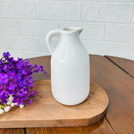 Luna White Gloss Jug Vase