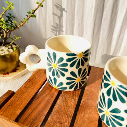 Green Flower Mug