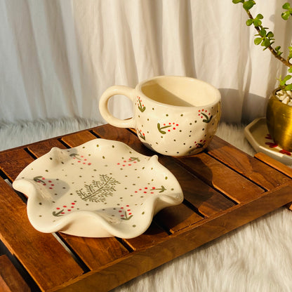 Leaf Xmas Cup Saucer