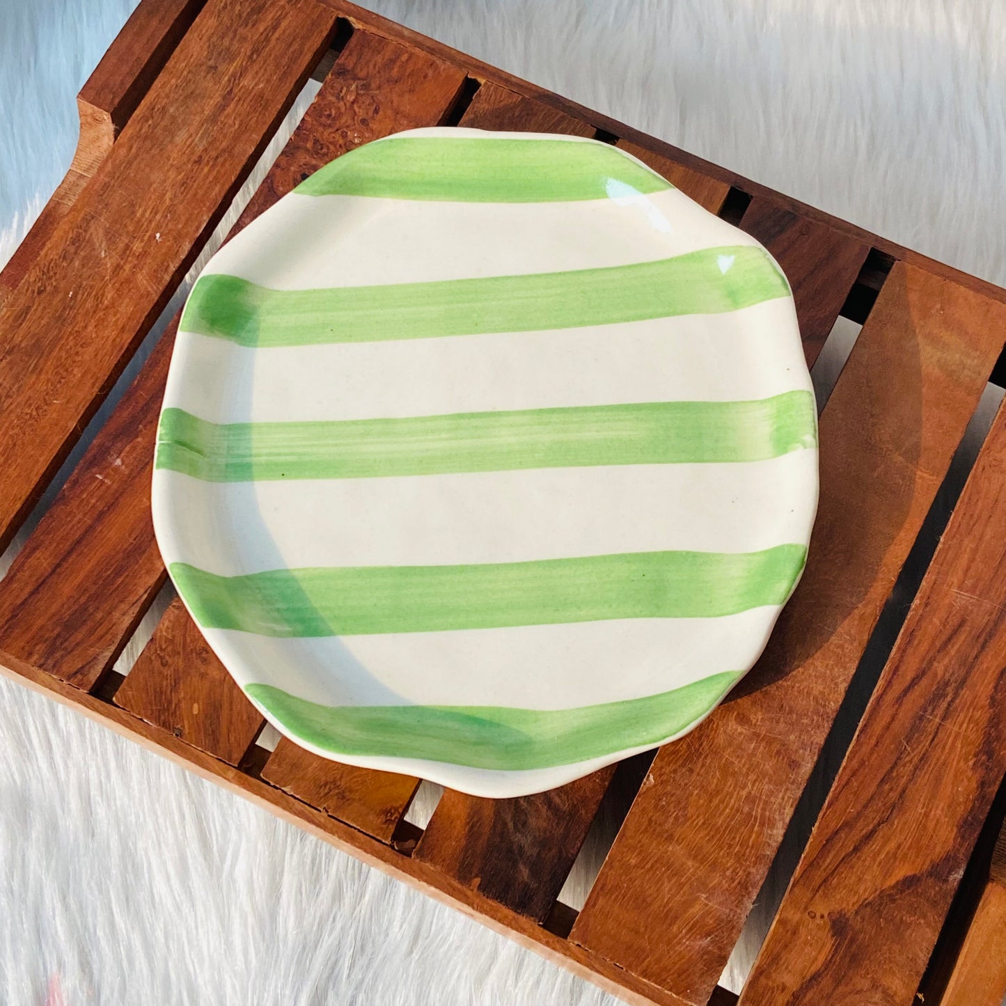 Green Stripe Plate