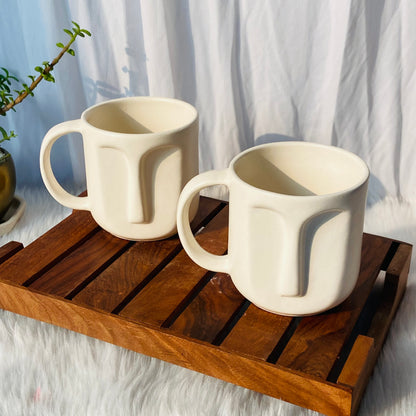 White Face Mug