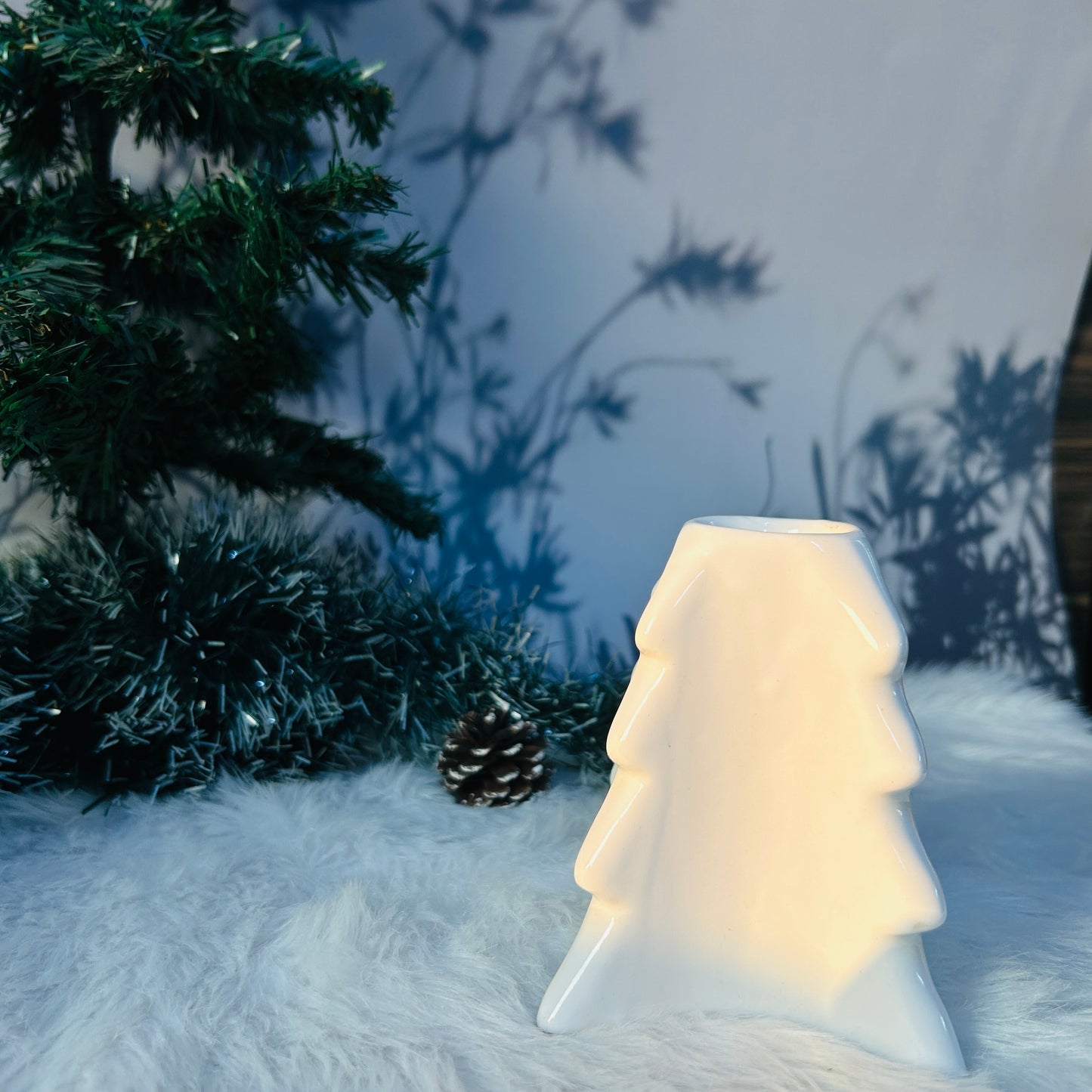 Xmas White Candle Stand