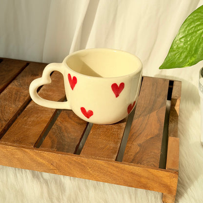Love Heart Handle Tea Cup