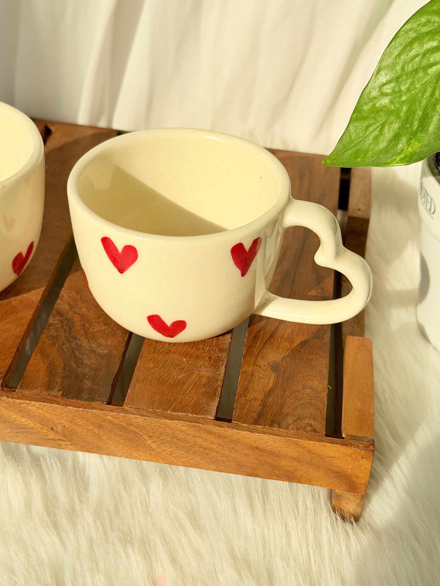 Love Heart Handle Tea Cup