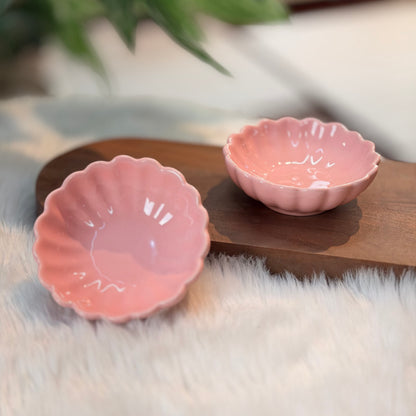 Blush Bloom Ceramic Trinket Bowl (set of 2)