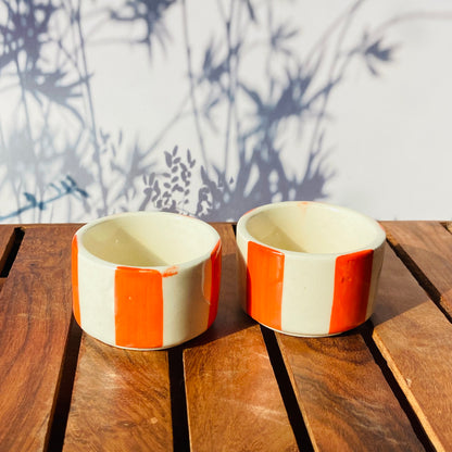 Orange Pop Handcrafted Mini Bowls – Set of 2
