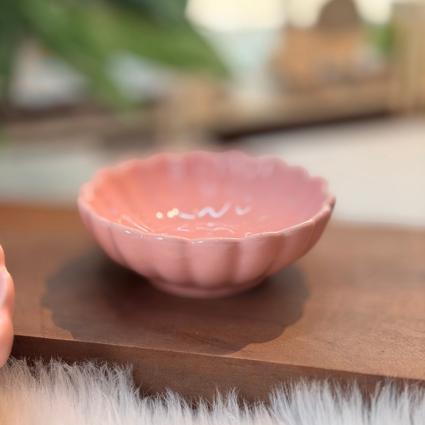 Blush Bloom Ceramic Trinket Bowl (set of 2)