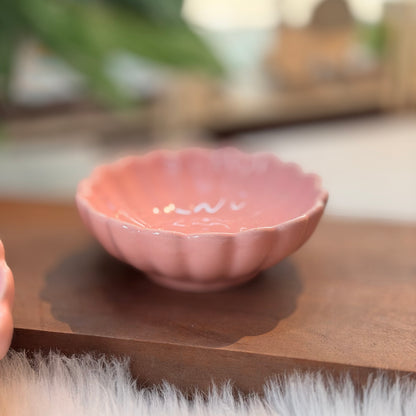 Blush Bloom Ceramic Trinket Bowl (set of 2)