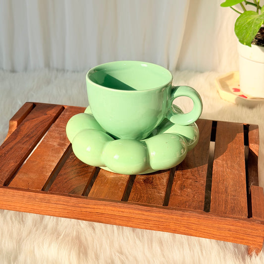 Mint Bloom Cup & Saucer Set