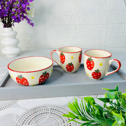 Strawberry Bliss Breakfast Combo Set (set of 3)
