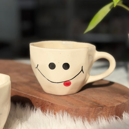 Happy Smiley Handmade Ceramic Coffee Mug