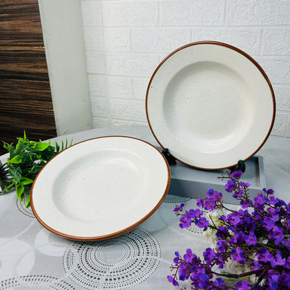Marble Elegance 9-Inch Pasta Plate – Premium Ceramic Dinnerware