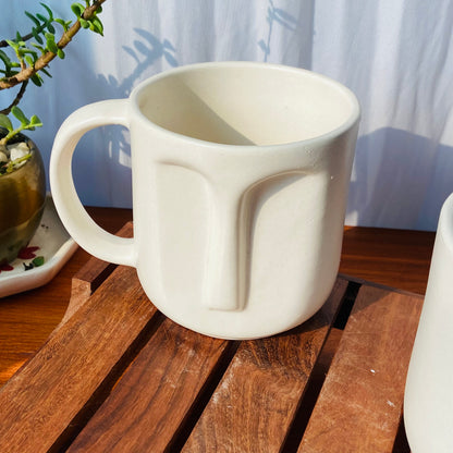 White Face Mug
