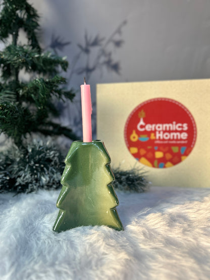 Xmas Green Candle Stand