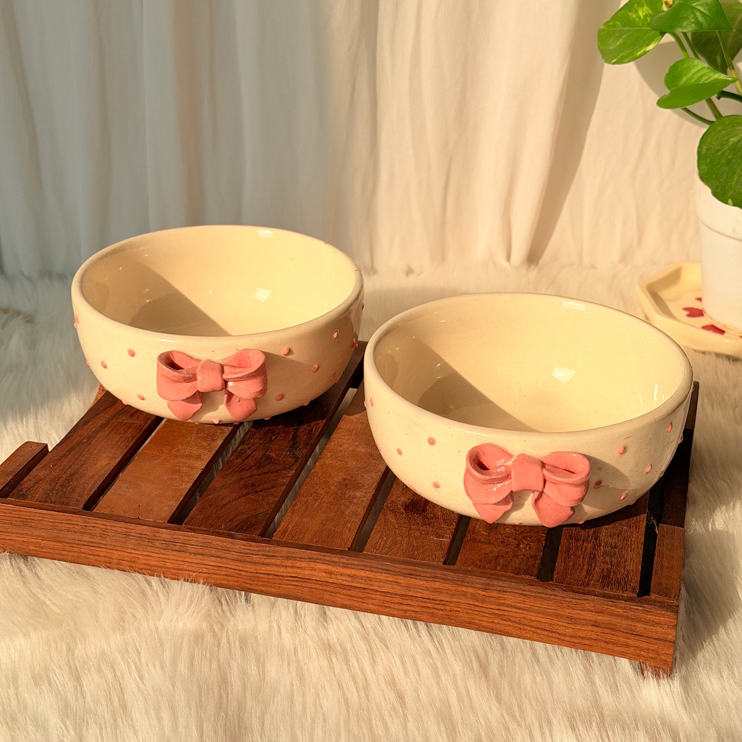 Blush Bow Ceramic Bowl