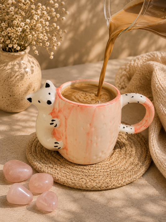 Handpainted bear Ceramic Coffee Mug