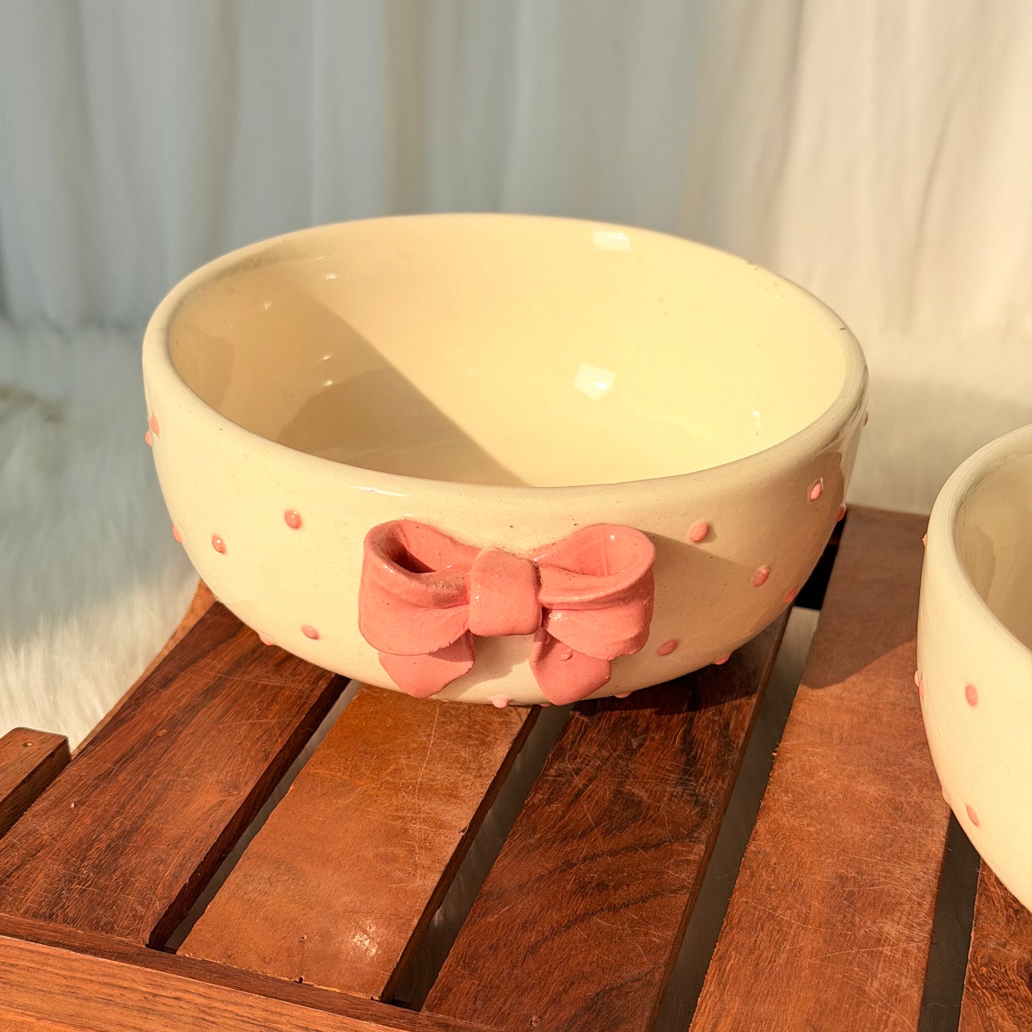 Blush Bow Ceramic Bowl