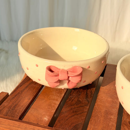 Blush Bow Ceramic Bowl
